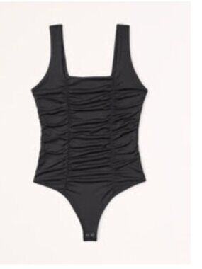Abercrombie Ruched Bodysuit Seamless Black Size Small Excellent condition